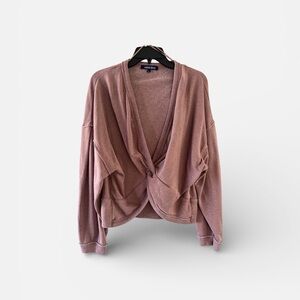 Ocean Drive Dusty Rose V-Neck Sweater